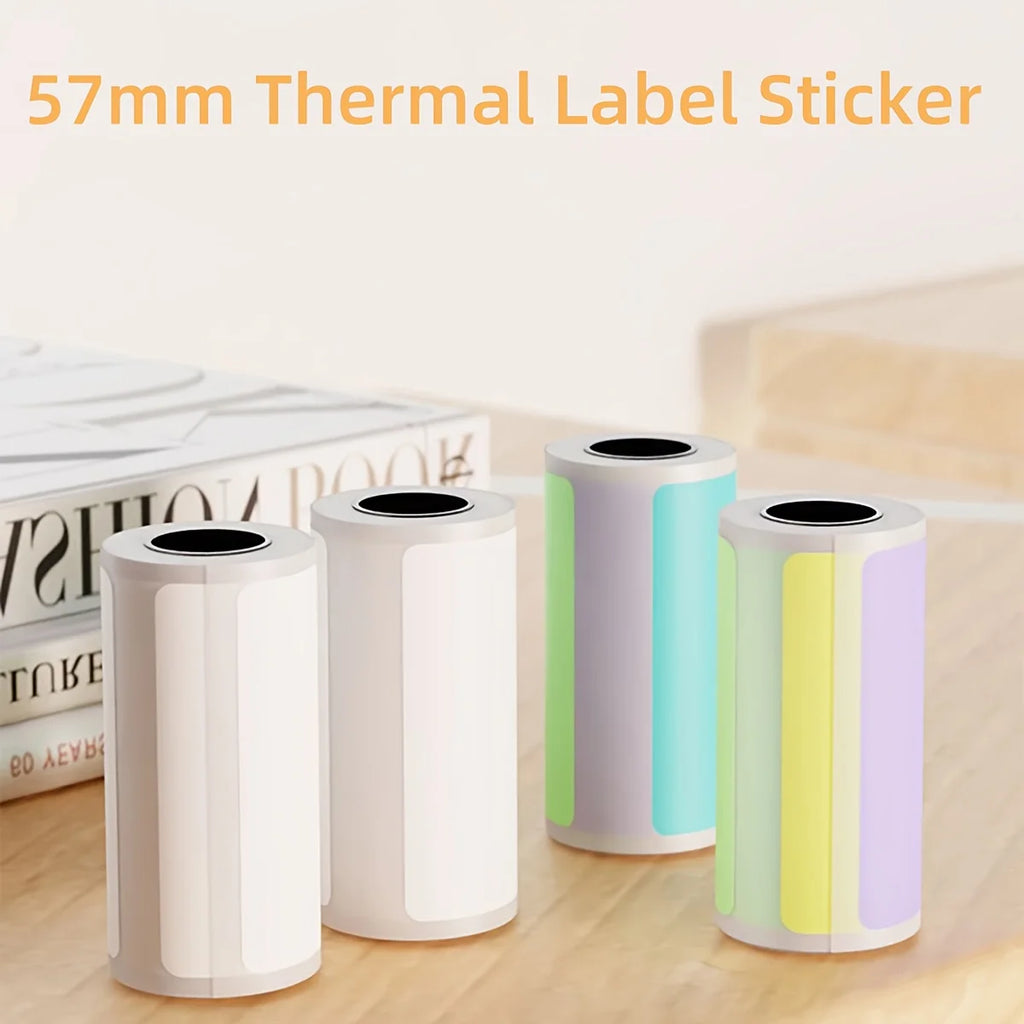 Thermal Label Paper 50x15mm 50x30mm Color Thermal Label Paper for Most Mini Printers Self Adhesive Home Office School Use