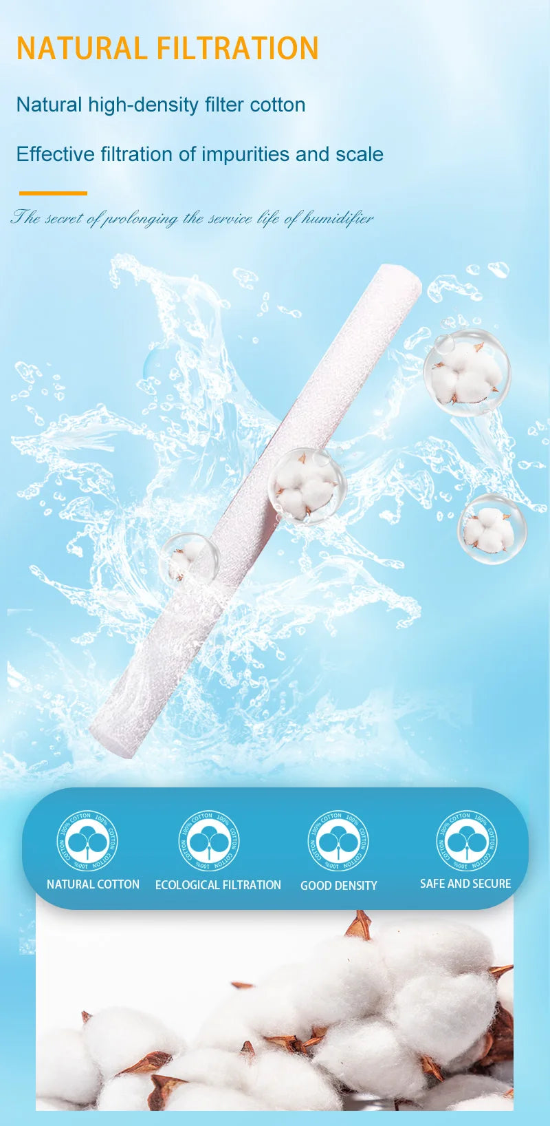 Humidificador de ar ultrassónico de 3L com névoa fria, luz noturna e três bicos, humidificador aromático USB silencioso para casa