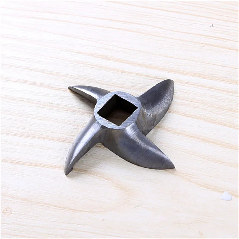 304 Stainless Steel Meat Grinder Blade Mincer Plate Disc Replacement Part for 8# Type Manual Meat Grinder Mincer Knife Accessory