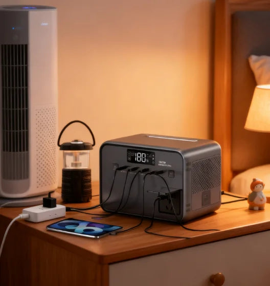 Portable Power Station 300W 256Wh Solar Generator with Power Battery for Outdoor Camping Emergency Backup Use