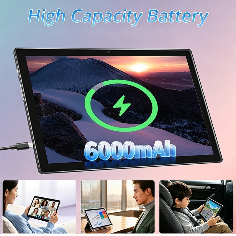 New 10.1 Inch Tablets Global Version Android 13 Octa Core 4GB RAM 64GB ROM 4G LTE Double SIM  HD Tablet Pc 6000mAh