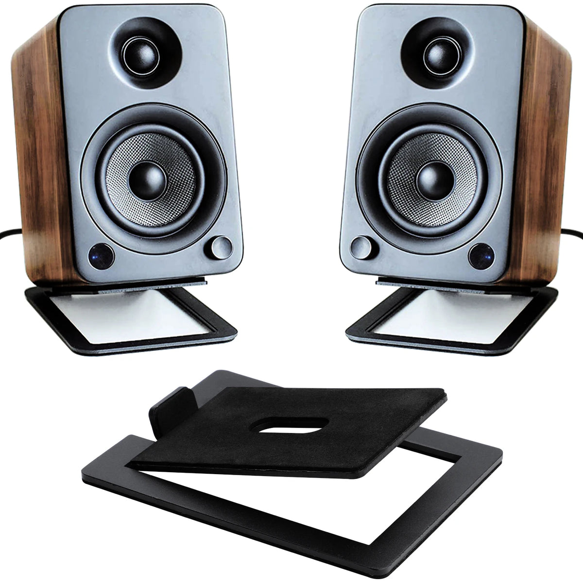 Speaker Support Base Is Made of Carbon Steel For Tabletop Speaker Bottom Stand with Shock Absorption and Enhanced Sound Quality