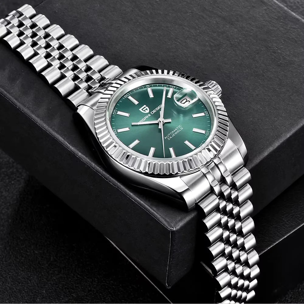 PAGANI DESIGN 2026 Mens Automatic Watch Japan NH35A/8215 Movement 42mm Stainless Steel Sapphire Glass 100M Waterproof Business