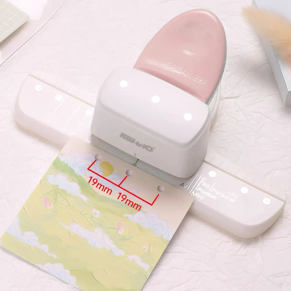 1PC 3-Hole Punch, 4mm Loose-Leaf Punch, Universal A5/A6/A7 Paper, Suitable for DIY Scrapbooks and Notebooks.