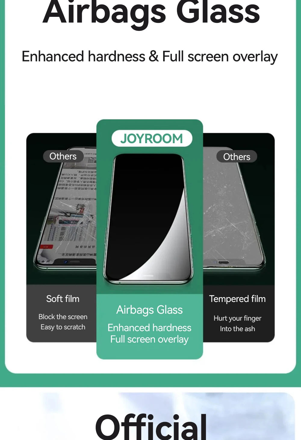 Joyroom 3/2/1PCS Vidro HD Para iPhone 18 17 16 15 Pro Max Protetor de Ecrã Proteção de Vidro de Ecrã Inteiro Para iPhone 18 17 16 15Pro