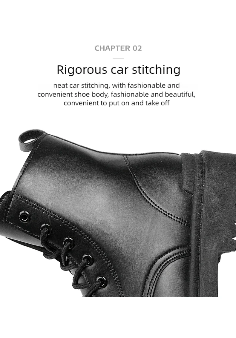 Men's Leather Boots Four Seasons Outdoor Casual Hiking Boots Retro Fashion Work Boots Thick Bottom Ankle Boots Anti-slip 2024