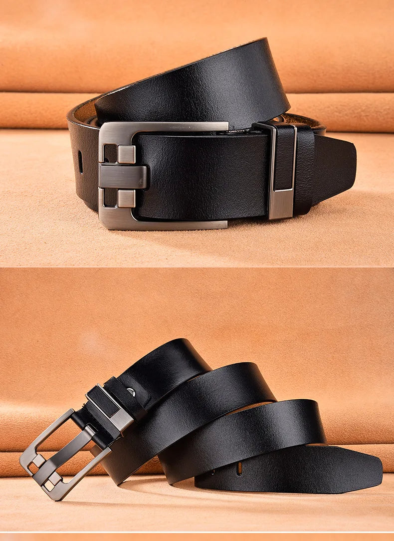 Plus Size 140 150 160 170cm Belt Male Fashion Men's Luxury Designer Cowskin Belts for Jeans Genuine Leather Pin Buckle Belt