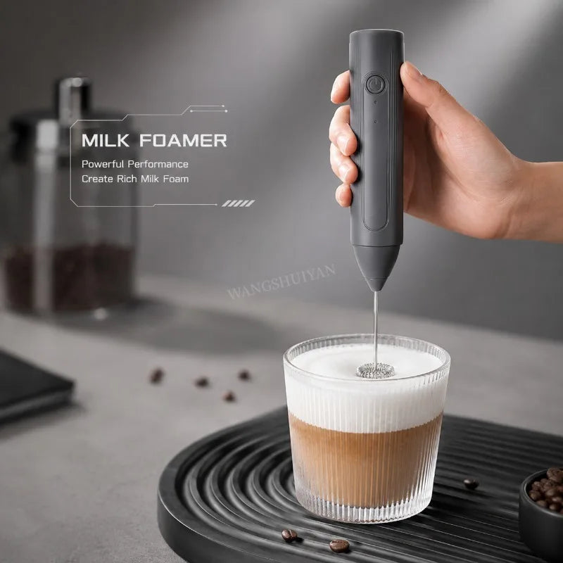 Kitchen Powerful Stirrer Milk Frother Handheld Foam Maker for Lattes Whisk Drink Mixer Coffee Electric Egg Beater