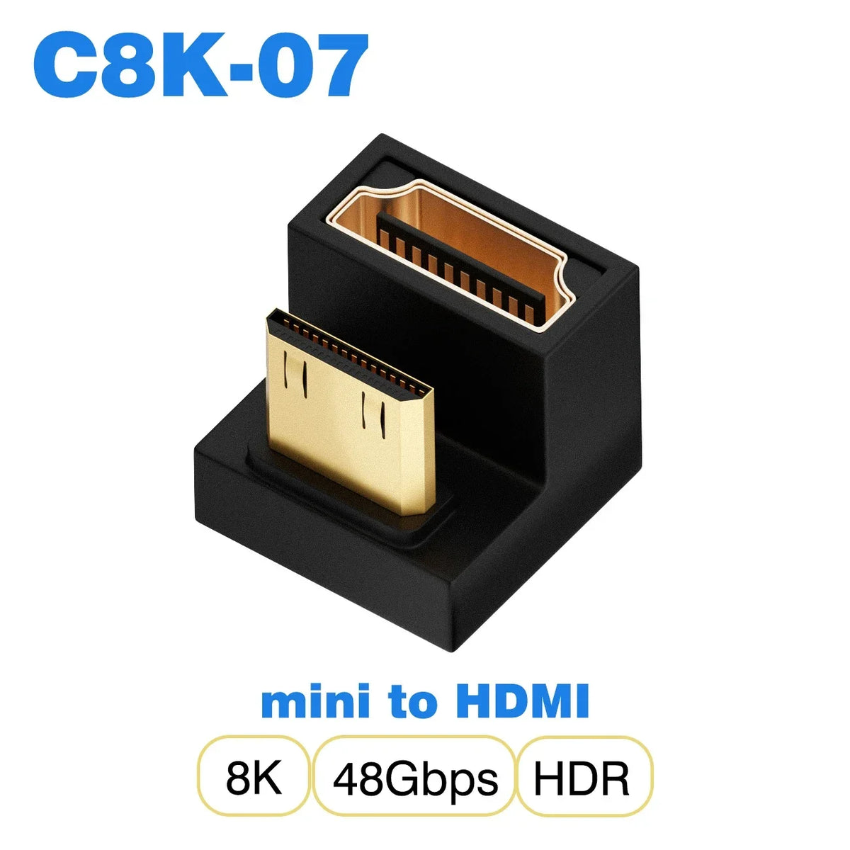 mini micro hdmi to HDMI 2.1 Converter 48Gpbs 8K60HZ 4K120HZ for HDTV Projector PS4 PS5 Laptop PC