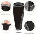 1Pcs Men's Compression Leg Sleeves - Breathable Calf Support for Running Basketball Marathon Sports Guard
