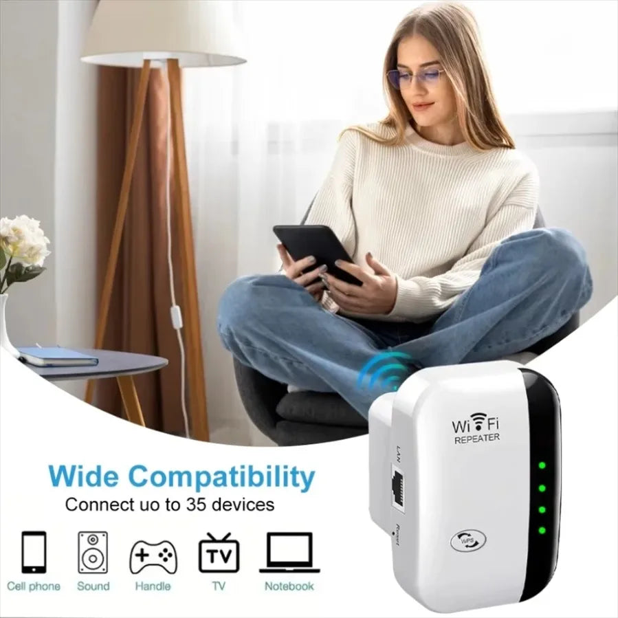 300Mbps Wireless Wifi Repeater Signal Booster Home Router WiFi Extender Penetration Long Distance 2.4GHz 802.11N WiFi Amplifier