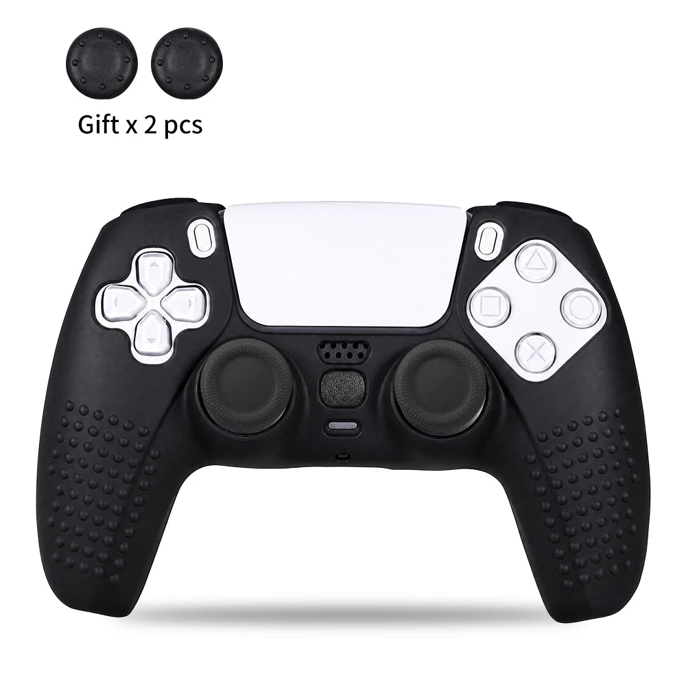 Protective Cover Skin for Playstation 5 Controller Anti-slip Silicone Case for PS5 Slim Gamepad Cover Thumb Grips Accessories