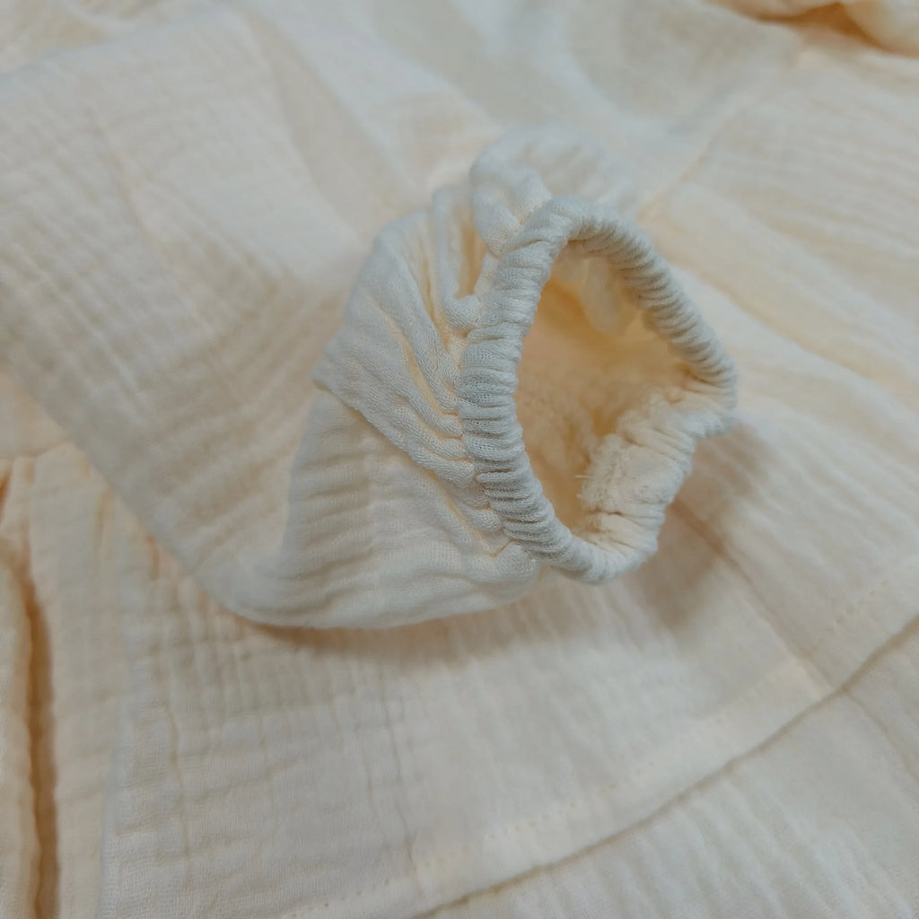 Children's Korean Version Spring and Autumn New T-shirt, Girls' Lotus Leaf Lace Drawstring Long Sleeved Cotton Yarn Top