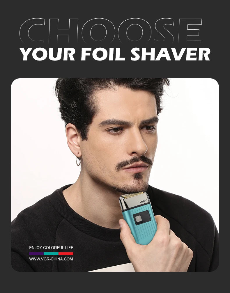VGR Men's Razor IPX6 Body Wash Professional Intelligent Digital Display Multi-Functional Shaving Sculpting Hair Trimmer V-357