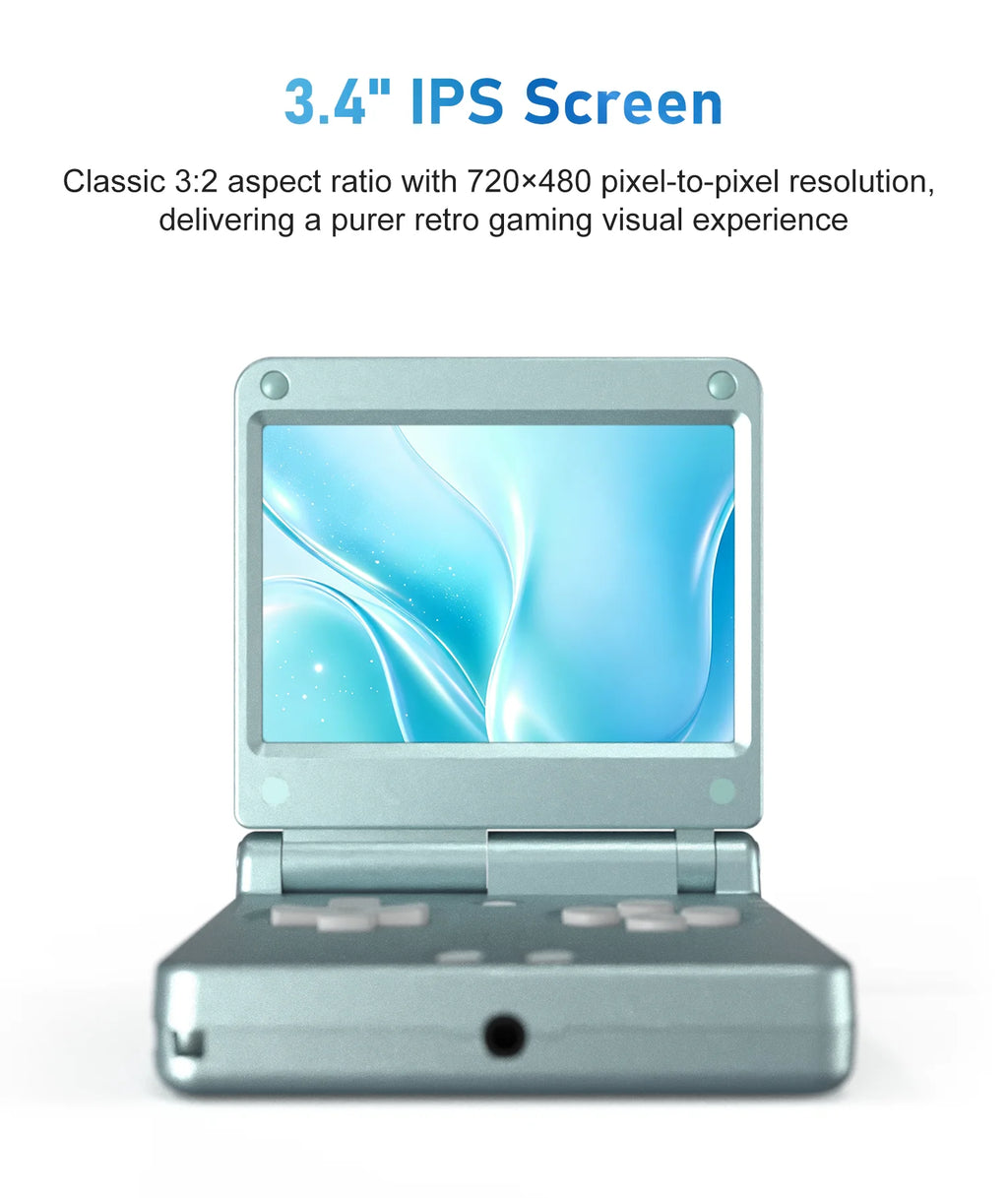 Anbernic RGSP Flip Classic Handheld Game Console 3.4'' IPS Linux 64-bit 3300mAh Retro Gaming Player Wifi HD-Connect To TV RG SP