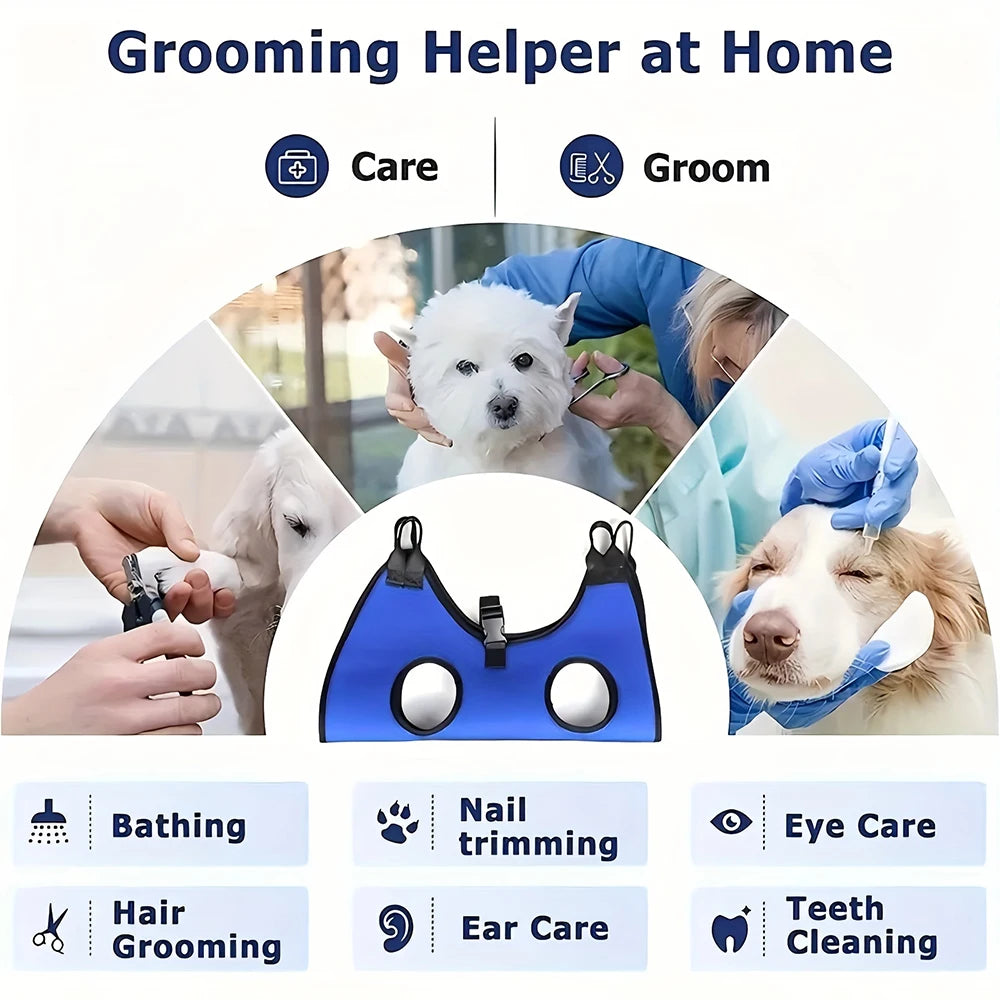 Pet Grooming Hammock Cat Dog Nail Clipper Fixer Teddy Hook Type Feeding Anti-scratch Artifact Restraint Bag Pet Accessories