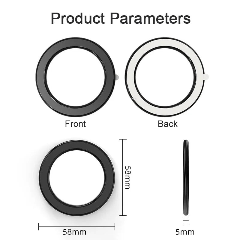 For MagSafe Magnetic Ring Holder Adhesive Strong Magnet Cellphone Wall Mount Mobile Phone Tablet Stand for IPhone 15 Pro IPad