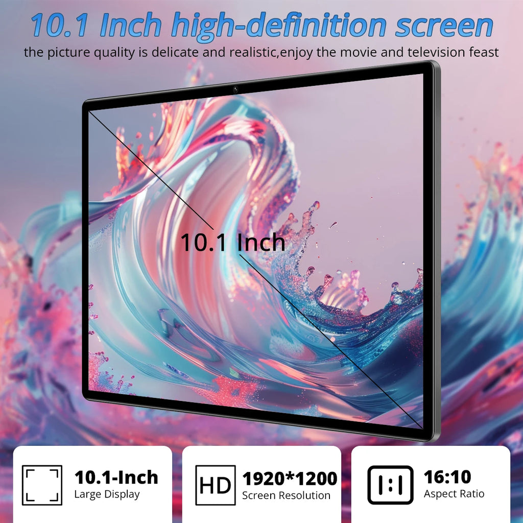 New 10.1 Inch Tablets Global Version Android 13 Octa Core 4GB RAM 64GB ROM 4G LTE Double SIM  HD Tablet Pc 6000mAh