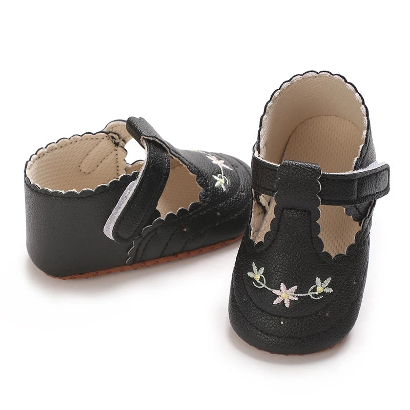 0-18M Baby Girl Princess Shoes Cute Printed Soft Cloth Bottom Anti slip Spring and Autumn Princess Shoes First Step Shoes
