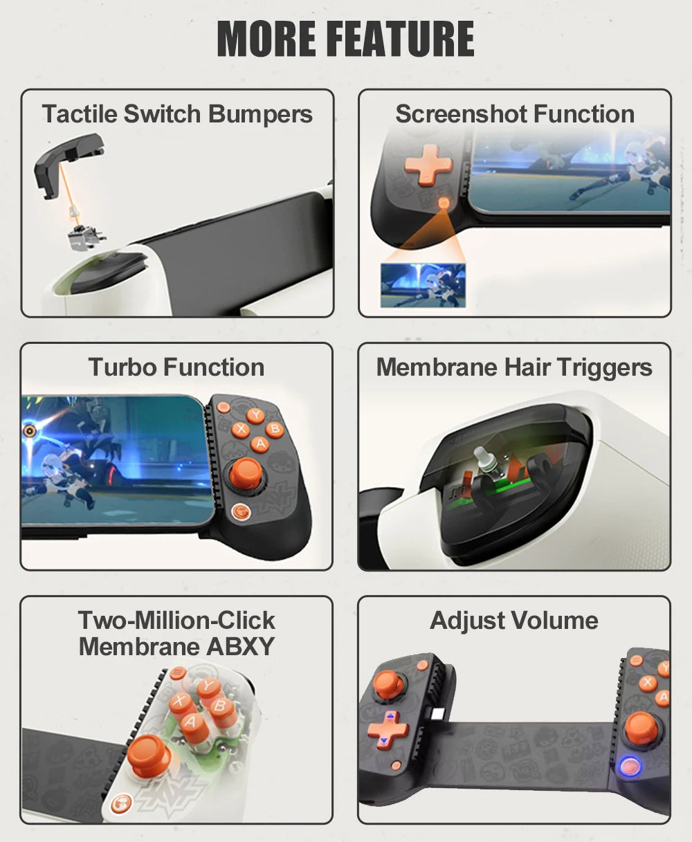 Comando para Telemóvel GameSir X5 Lite Zenless Zone Zero Edition para iPhone 17 16 15, Android, iPad Mini e Tablet Y700