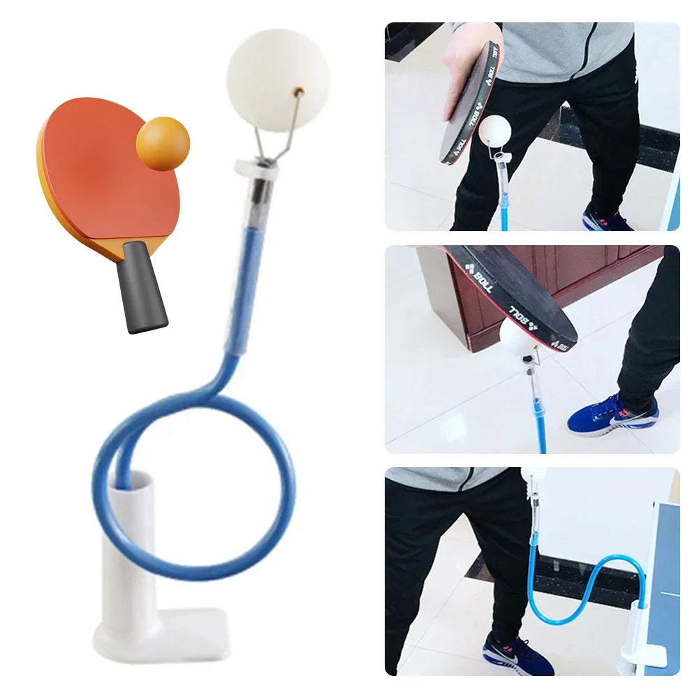 Table Tennis Trainer Practice Training Device Rapid Rebound Ping Pong Robot with Table Clamp Professional Pingpong Balls Machine
