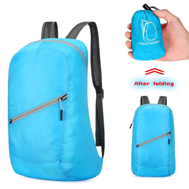 Portable Foldable Travel Backpack Light Sports Backpack Multifunctional Outdoor Mountaineering Bag Unisex Waterproof Backpack