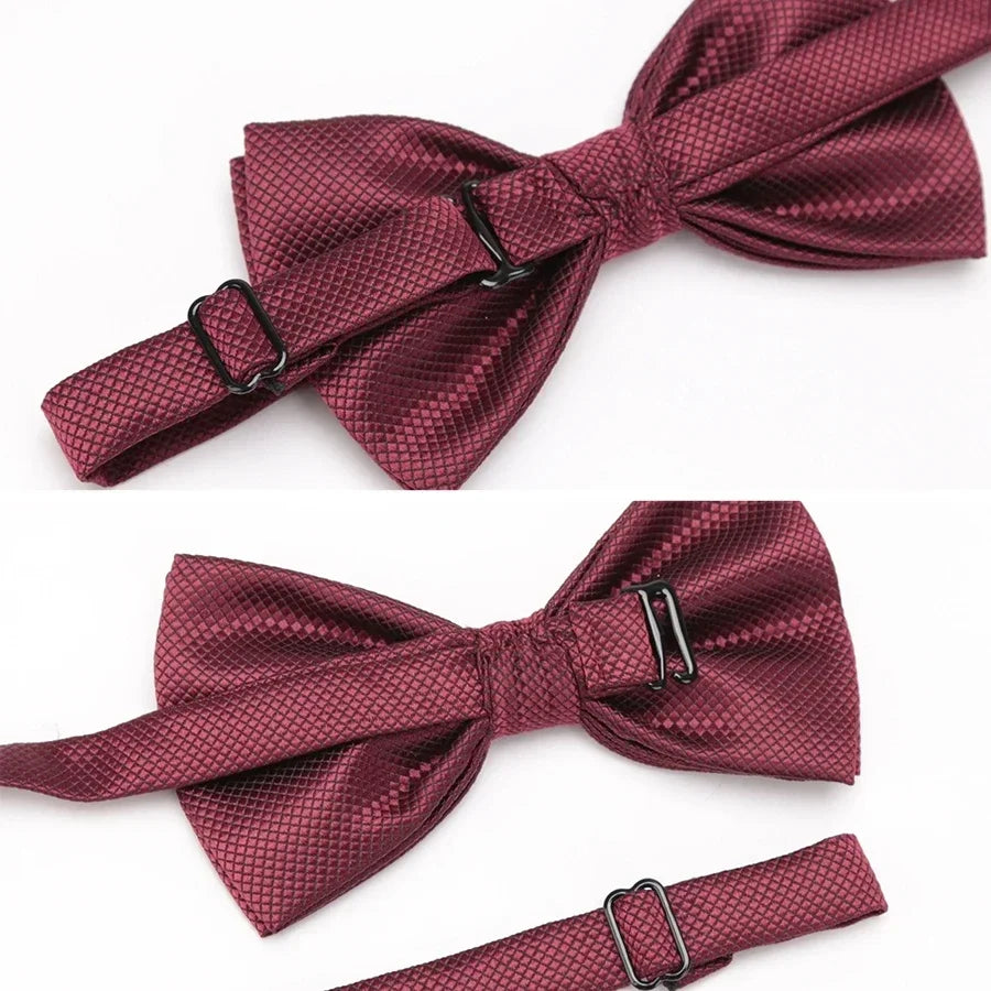 Men Bowtie Cravat Set Solid Fashion Butterfly Party Wedding Bow Ties Girls Formal Dress Tie Mens Bowknot Fashion Accessories