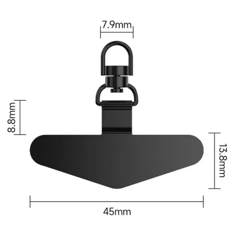 360° Rotation Metal Steel Phone Tether DYM Cell Phone Lanyard Patch Gasket Universal Cellphone Lanyard Safety Connecter Piece