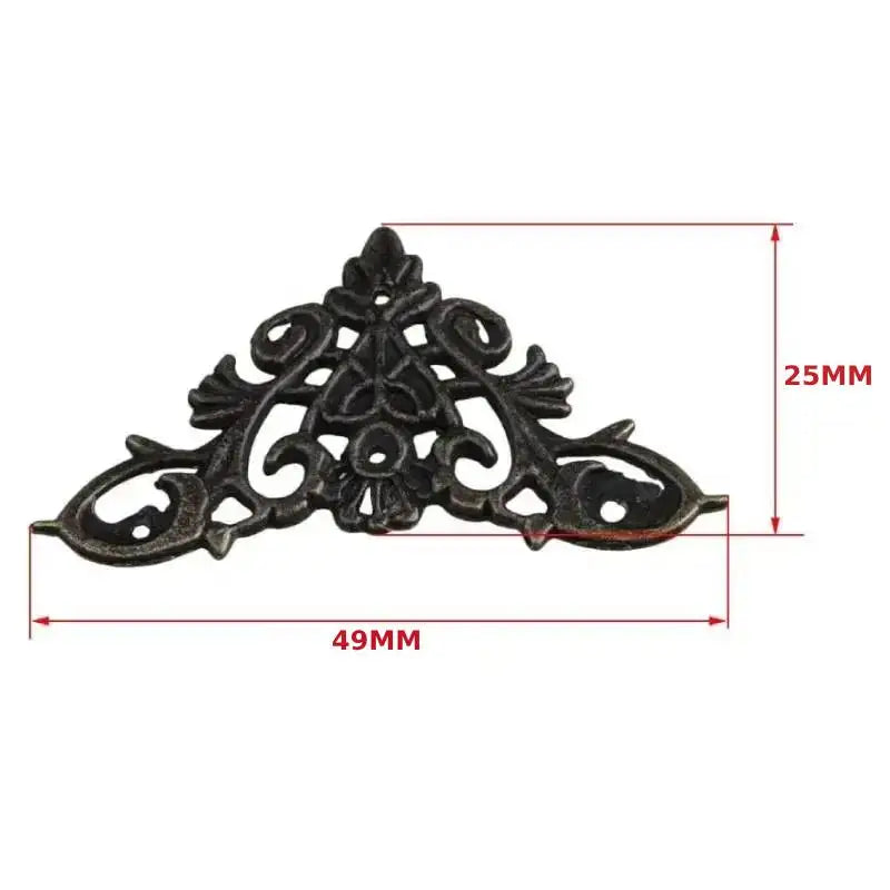 12pcs Antique Corner Protectors Vintage Box Corners Metal Edge Guards with Screws for Desk Furniture Book Album Craft Decoration