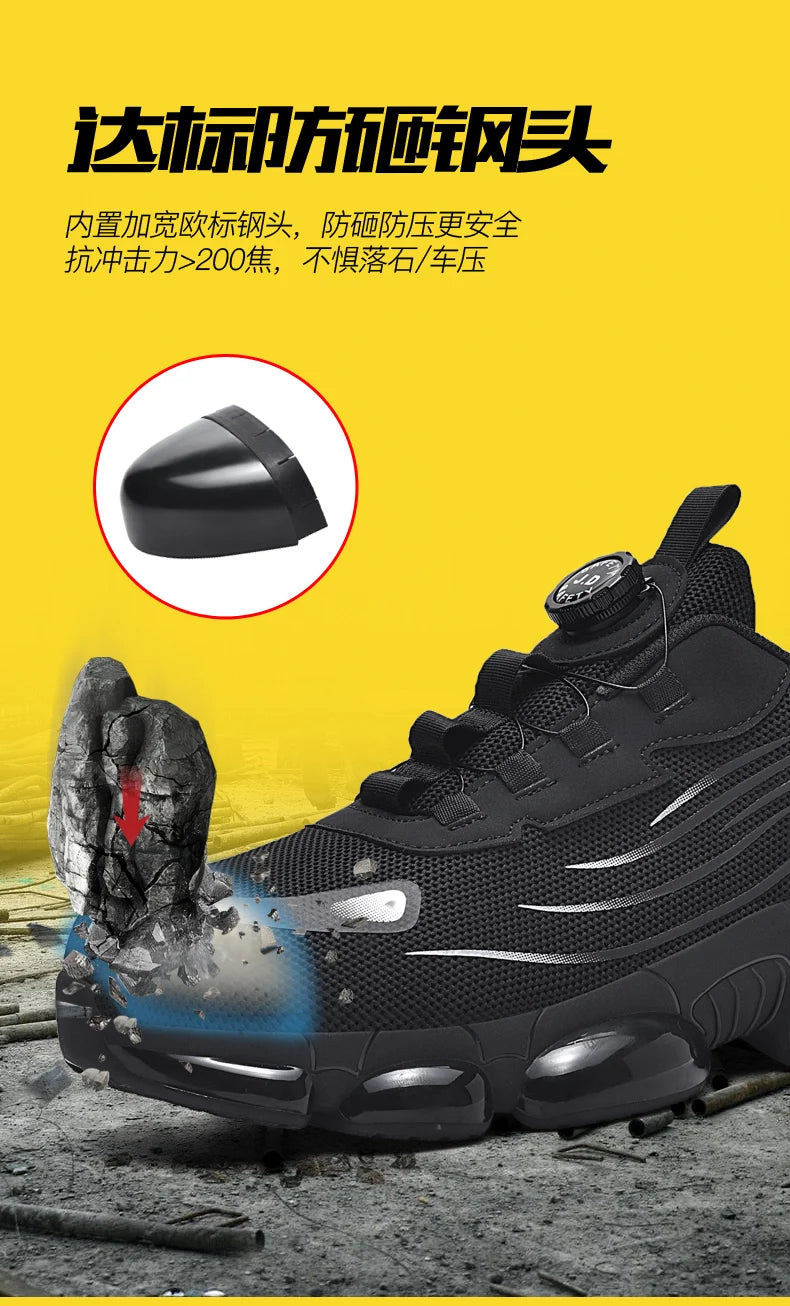 Men's Military Tactical Boots Army Boots Men Side Zipper Military Boots Men Anti-Slip Ankle Boots Work Safety Shoes Hiking Shoe