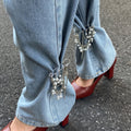 PuRui 2025 Vintage Elegant Detachable Imitation Pearl Tassel Ankles Chain Romantic Trend Adjustable Trousers Jeans Chain Jewelry
