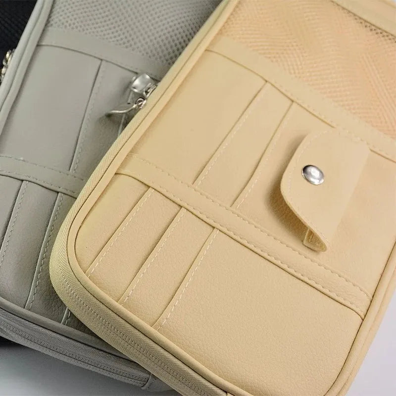 1 Piece Car Sun Visor Organiser, Sunglasses Holder with Zip Pouch for Car, Truck, SUV Car Interior Accessories