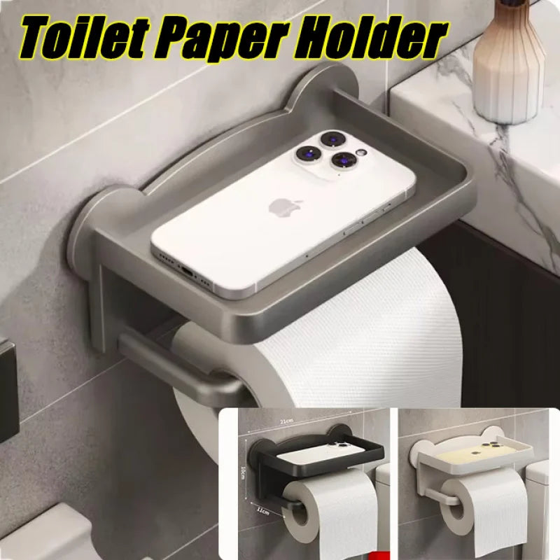 Aluminum Alloy Toilet Paper Holder Tissue Rack Bathroom Tissue Holder for Bathroom Storage Shelf Bathroom Accessories