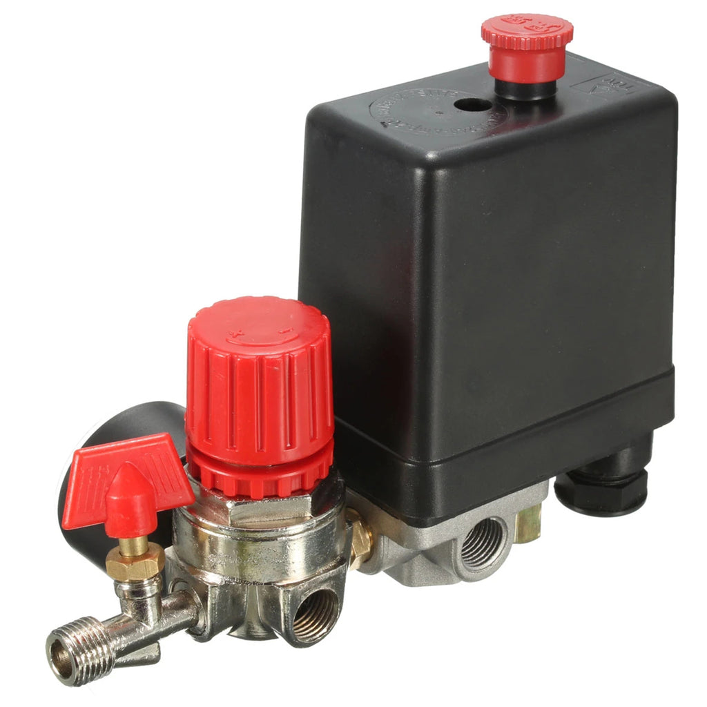 90-120PSI Air Compressor Pressure Switch Valve Control Manifold Regulator Gauges Safety Valve 1/4"BSP Air Compressor Parts