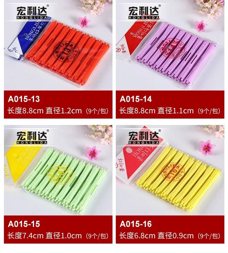 Hair Perm Rods Cold Wave Rods Hair Curling Rollers Curlers Steel Pintail Comb Hair Curler No Heat for Women Long Short Hair