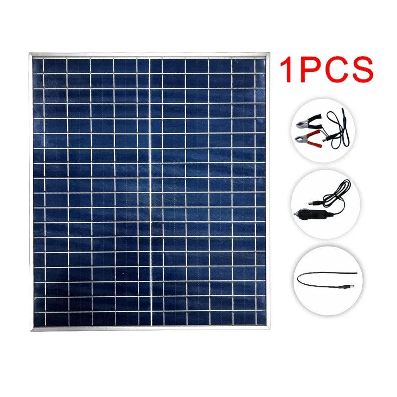 500W 1000W Solar Panel Kit Complete 12V Polycrystalline Power Portable Outdoor Rechargeable Solar Cell Solar Generator for Home