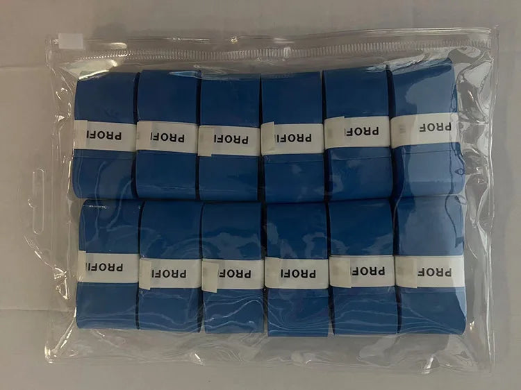 12pcs New Style Laminated Sticky Tennis Badminton Racket Overgrip Fishing Rod Wrapping Tape Quick-drying Breathable