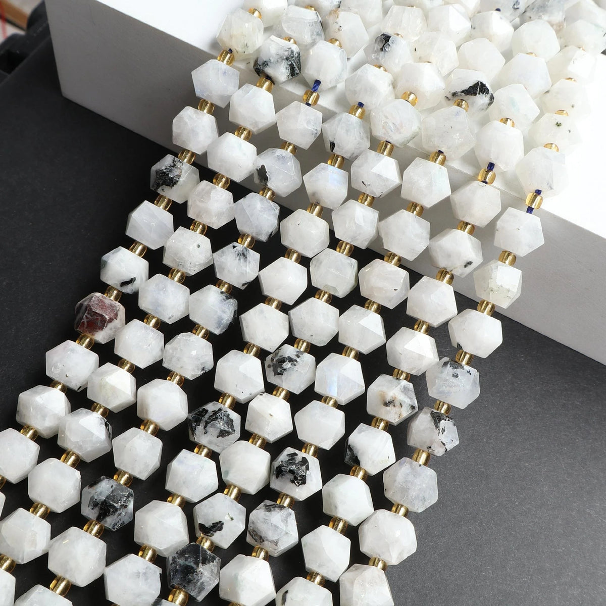 New 10MM Faceted Natural Stone Amazonite Tiger Eye Crystal Octagonal Beads DIY Jewelry Making Bracelet Necklace Wholesale
