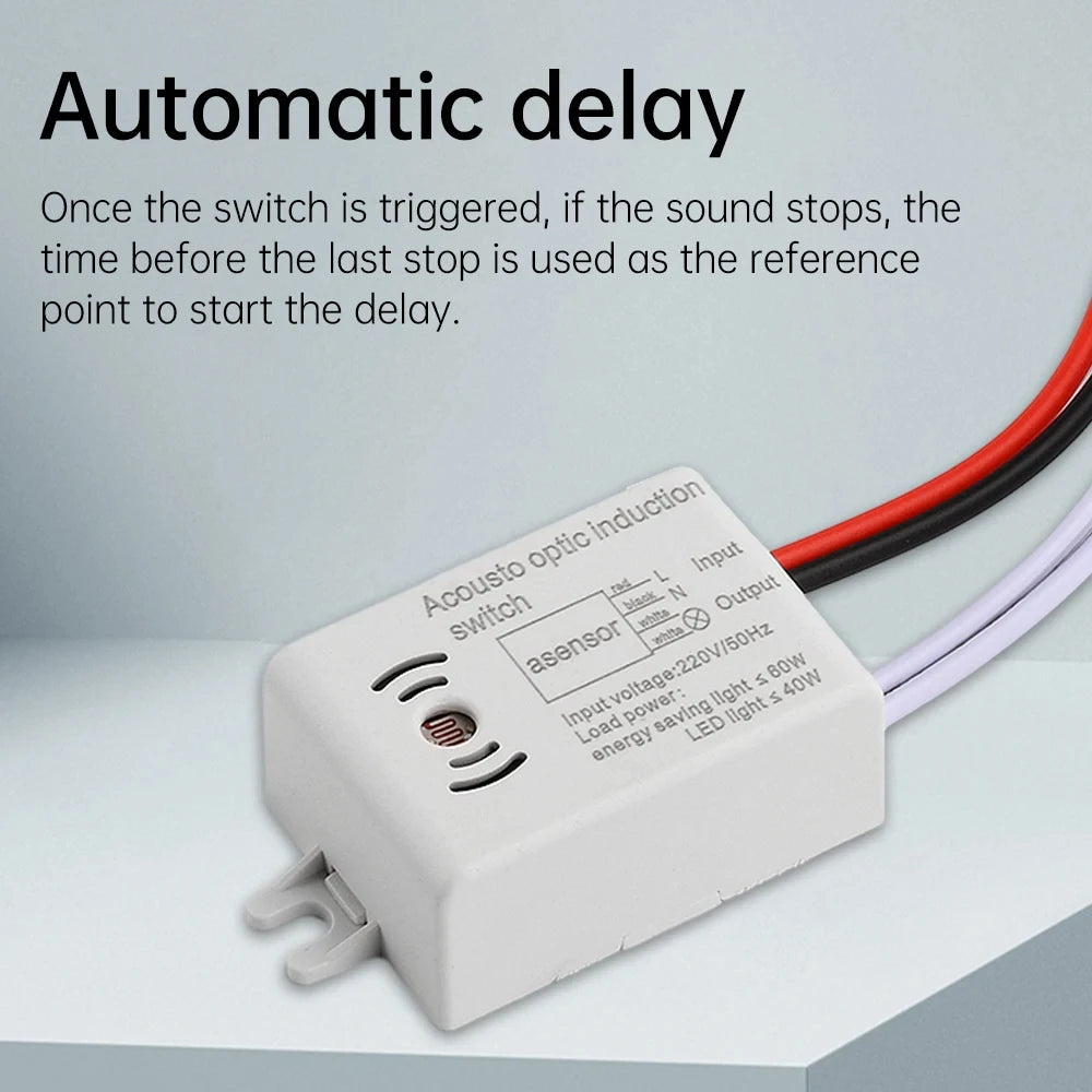 Sound Voice Sensor Switch Smart Switches Module Detector Auto ON/Off Switch Voice Control Switch Stair Corridor Home Improvement