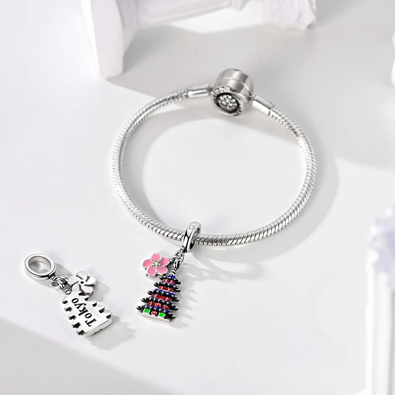 New Original Charm Beads 925 Sterling Silver Butterfly Hot Air Balloon Dangle For Bracelet Women Girl Fine DIY Jewelry Gift
