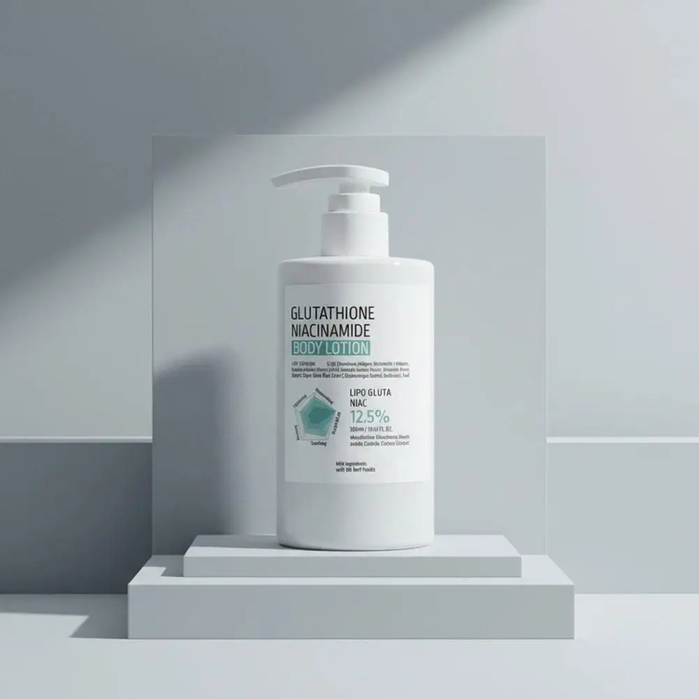 Glutathione Niacinamide Nourishing Body Lotion 300ml Deep Hydrating Gentle Cream Brightening Repair Rough Dry Body Skin Care