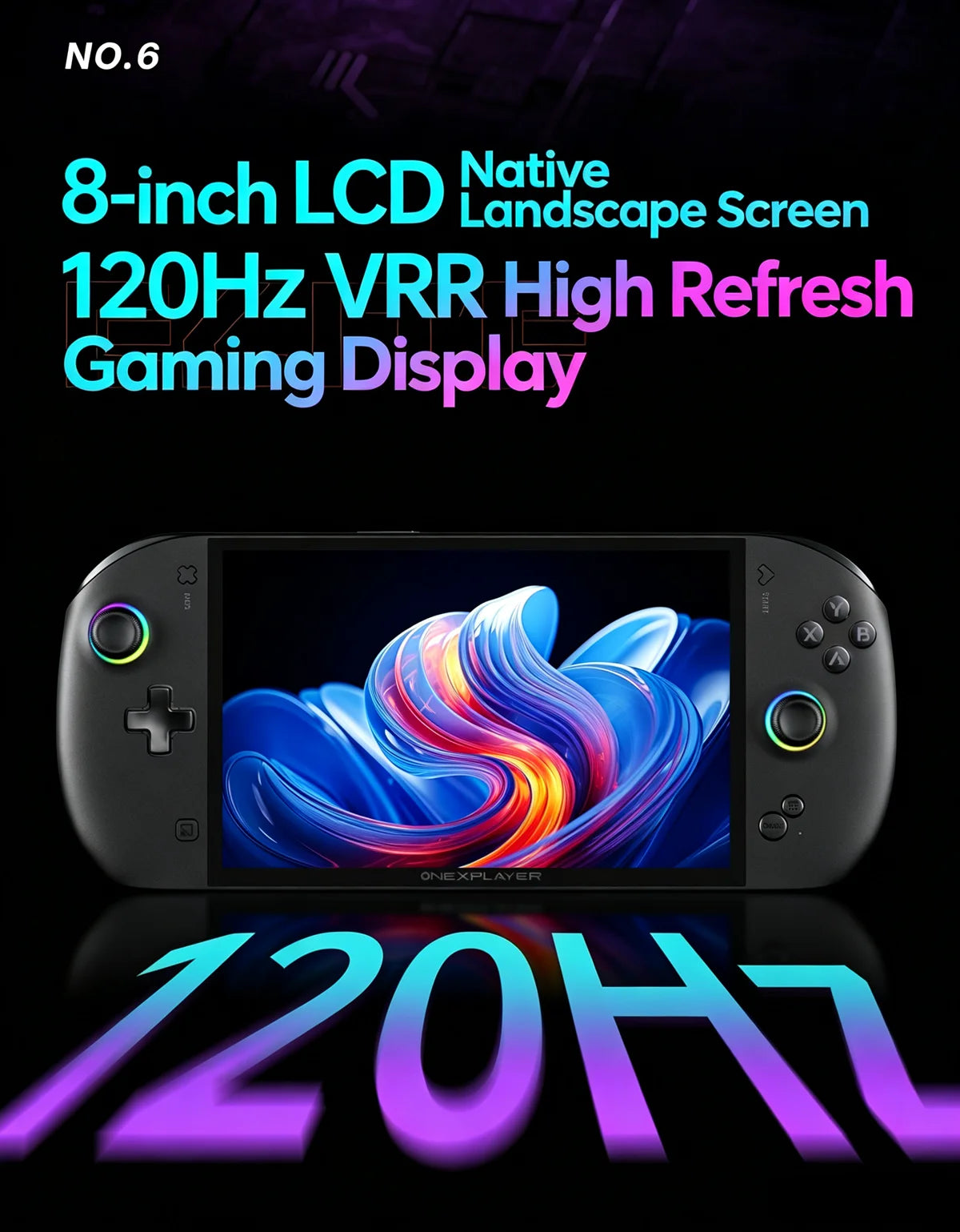 OneXPlayer APEX AIR Windows Handheld Game Console Intel Arc G3E 8" 120Hz VRR Screen 85Wh Swap Battery Dual SSD Cooling Gaming PC