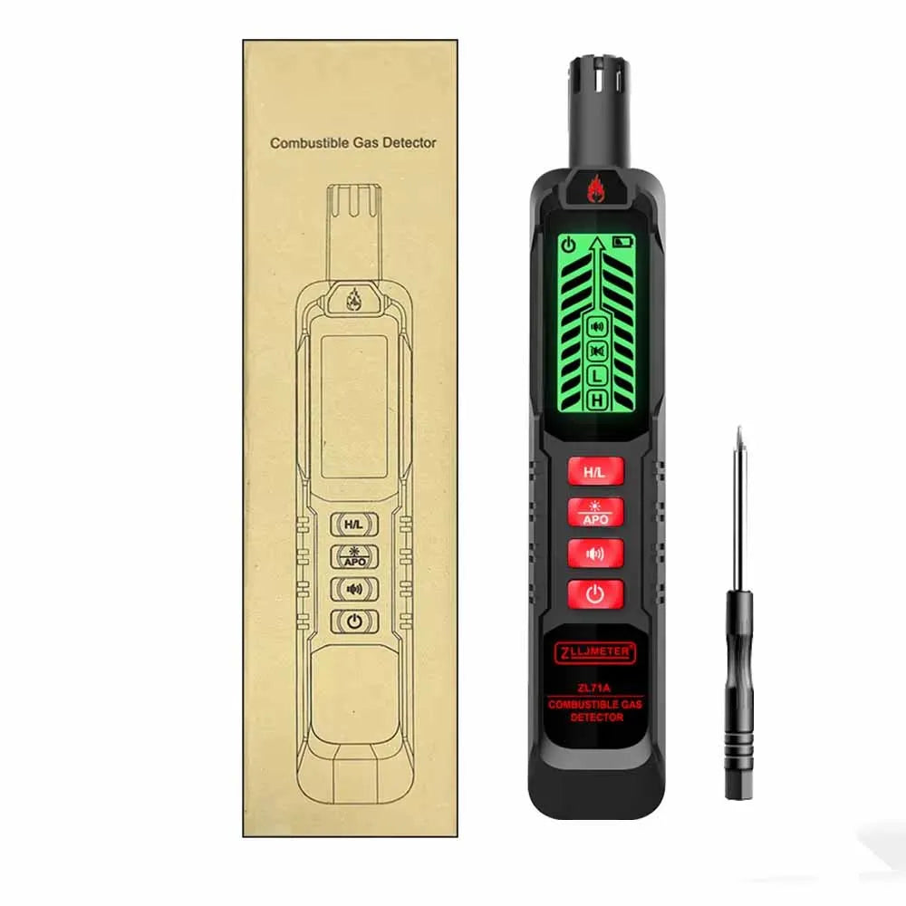 ZLLJMETER Handheld Gas Leak Detector Methane Combustible Gas Testers Portable Gases Concentration Analyzer Meter Leakage Tools