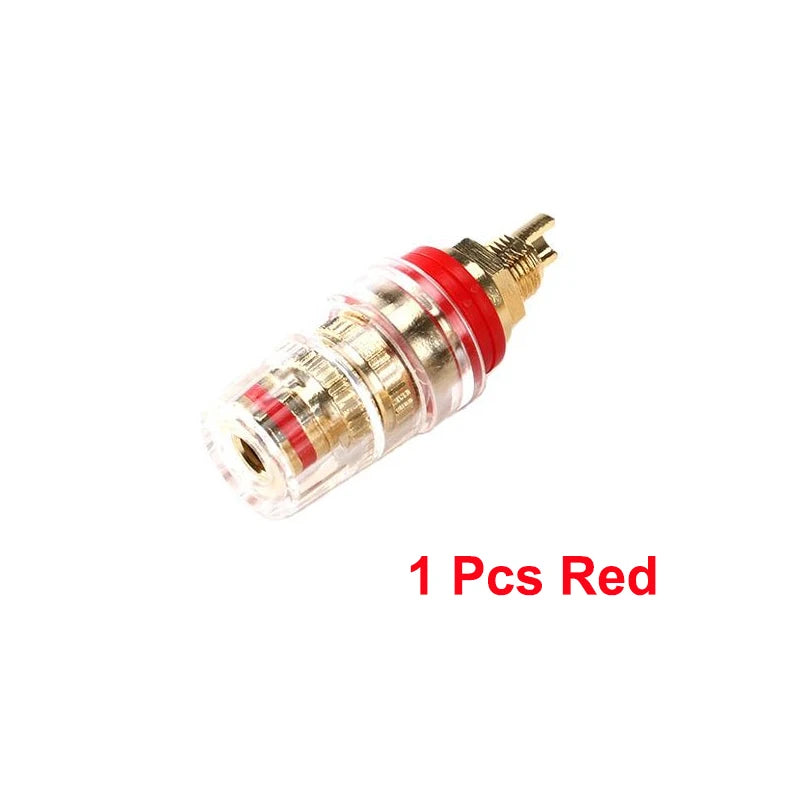 8MM Pure copper gold-plated transparent crystal banana socket speaker amplifier binding post audio speaker wire fixed terminal
