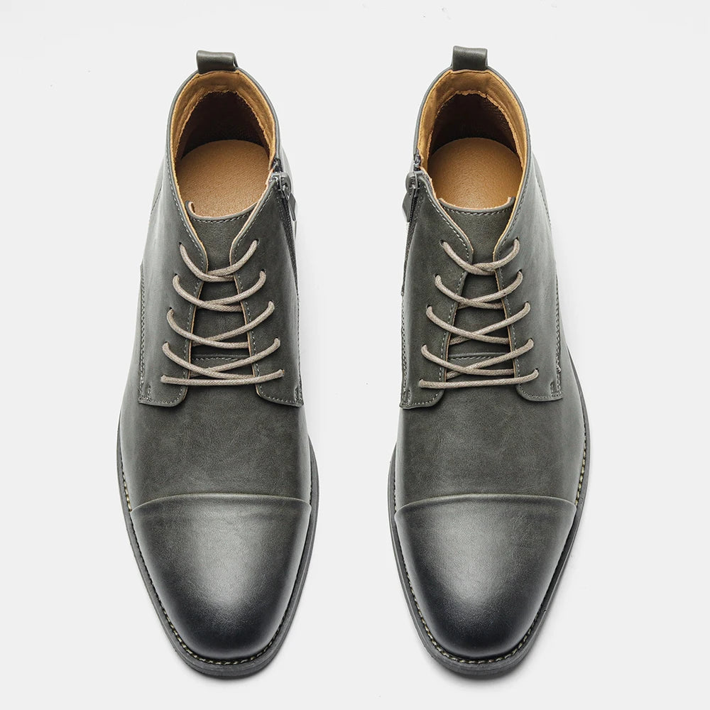 Boots Men Comfortable Fashion 2025 Brand Boots Leather