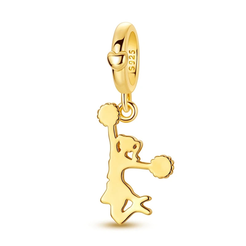 925 Sterling Silver Charms Pendant Beaded Fit Bracelet DIY Boy Girl Family Friendship Charm Making for Women's Fine Jewelry Gift