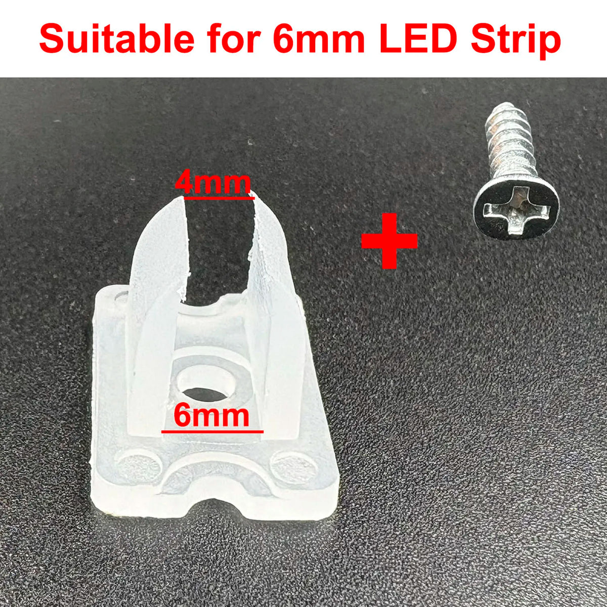 6mm 8mm 12mm 15mm LED Strip Fix Clips Holder Connector Accessories With Screw For 2835 5050 Neon Light Fixing Flexible COB Buckl