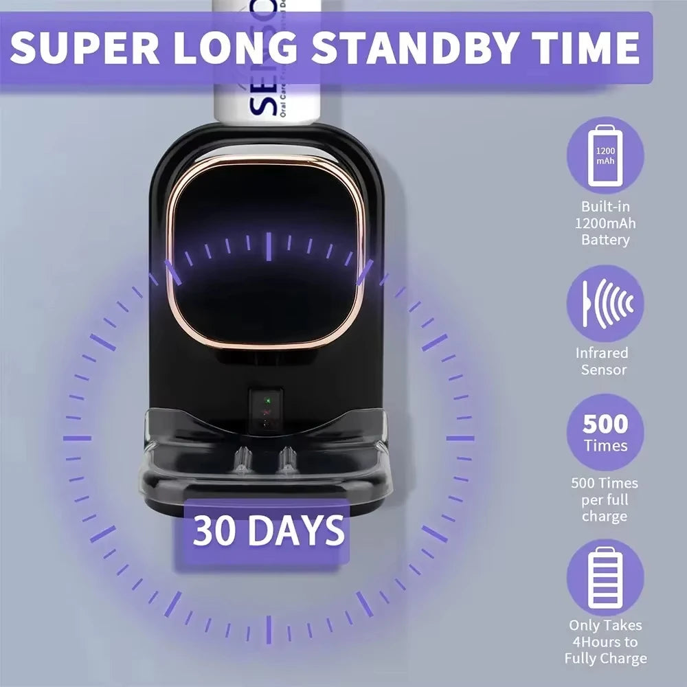 Smart 3 Mode Automatic Sensor Electric Toothpaste Dispenser Wall Mounted USB Removable Toothpaste Squeezer Bathroom Accessories