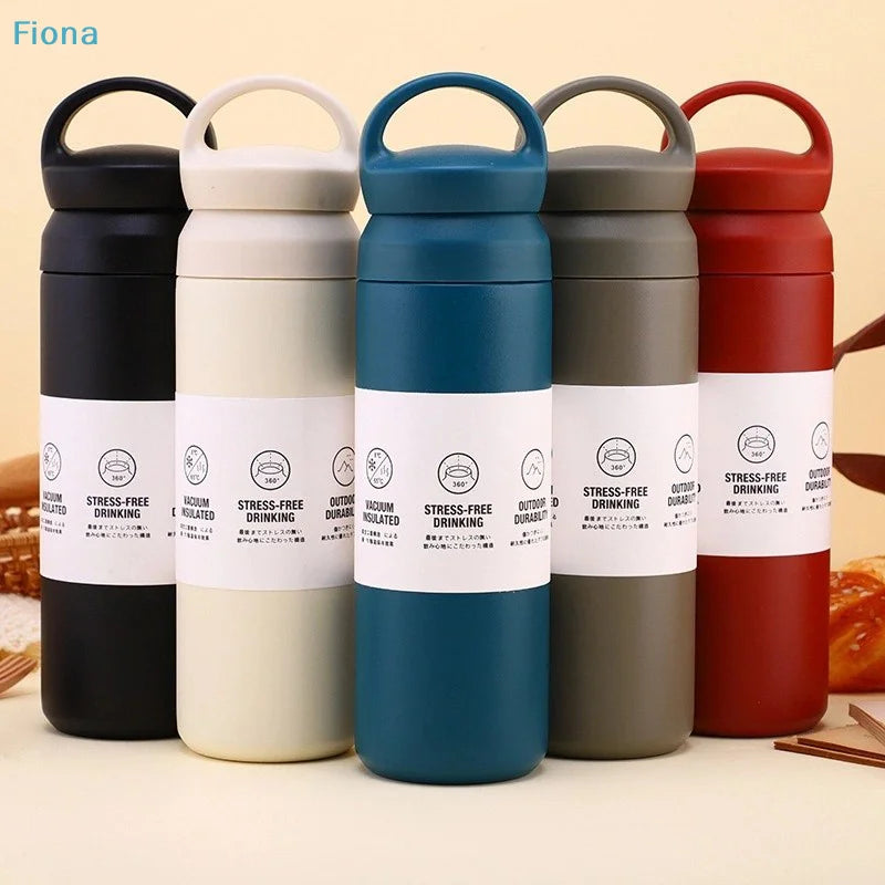 ✔500ml Portable Vacuum Insulated Tumbler – Leak-Proof Travel Water Bottle with Handle