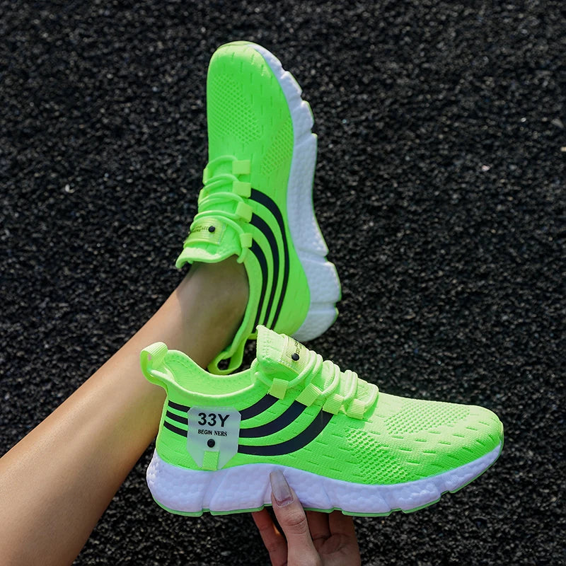 Men Casual Sport Shoes Breathable Lightweight Sneakers Outdoor Mesh Black Running Shoes Athletic Jogging Tenis Walking Shoes